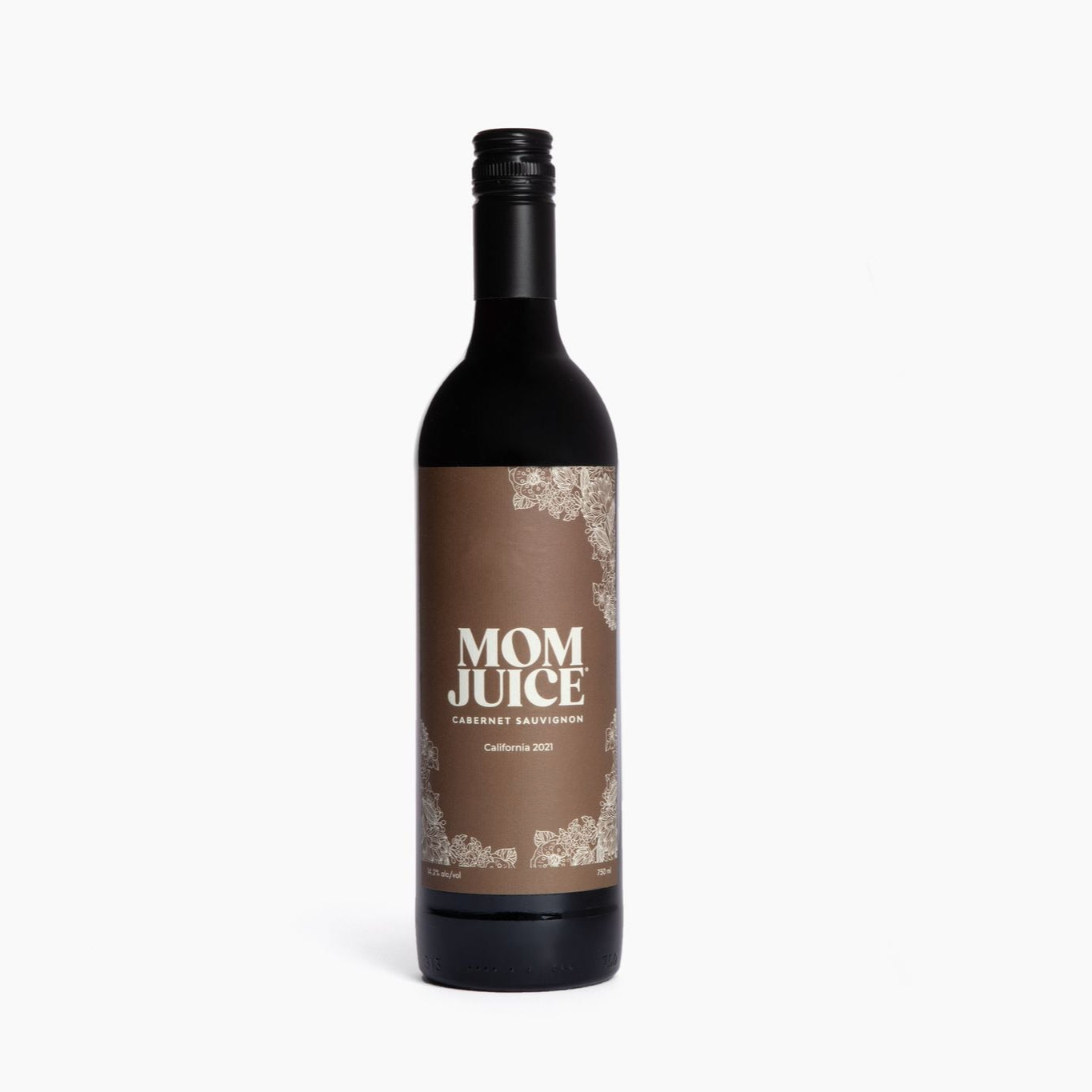 Mom Juice 2021 Cabernet Sauvignon on white background